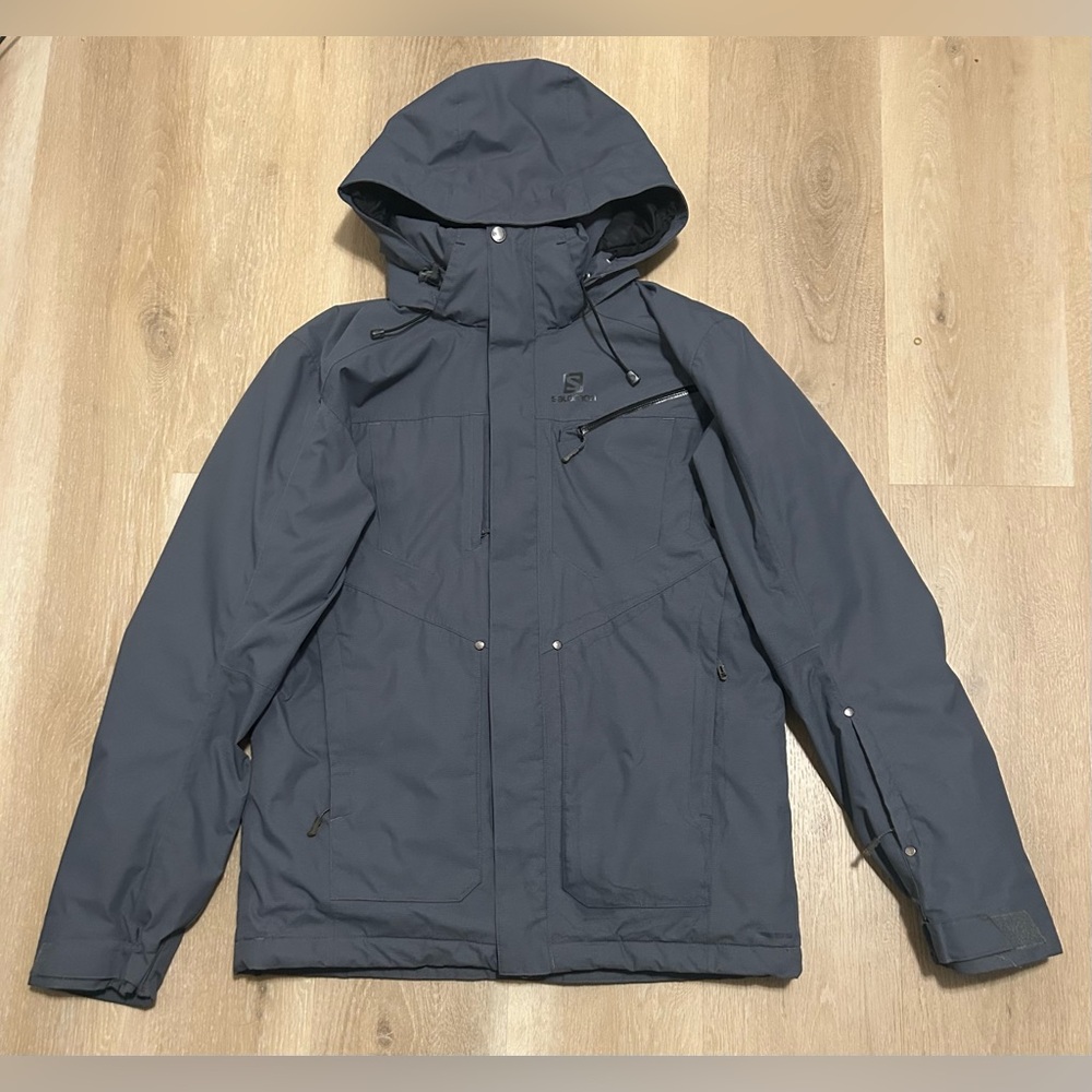 Salomon Gray Hooded Jacket
